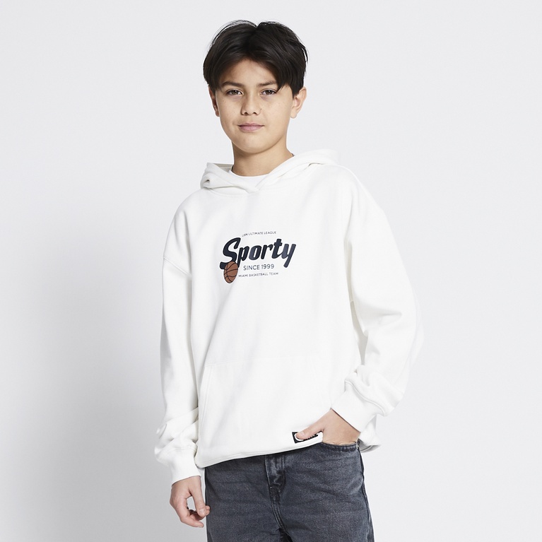 Printed hoodie "Logan" Off white